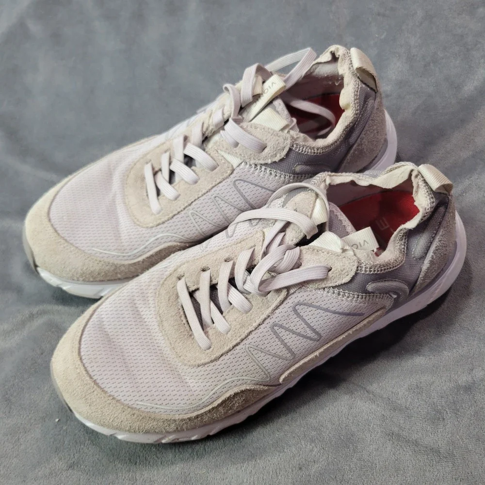 Vionic Nimble Womens Walking Sneakers Mauve Lavender Mesh Suede‎ Size 8